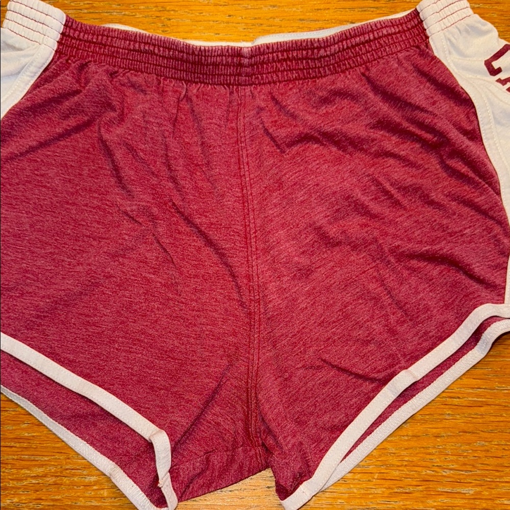 Red and White Athletic Shorts Lightweight Mesh Design - Picture 2 of 4